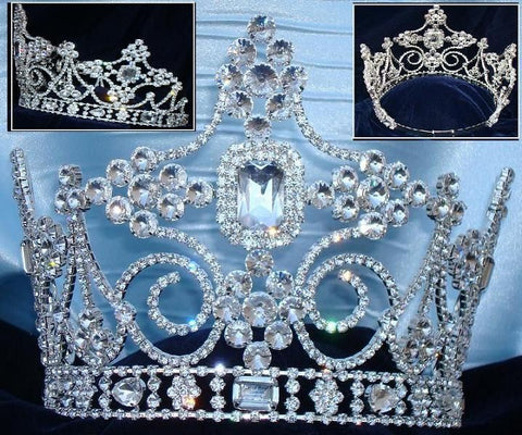Empire Regal Crown Silver Queen or King  Rhinestone Crown - CrownDesigners