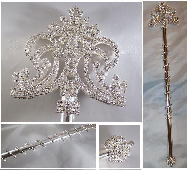 Rhinestone Imperial Rhinestone scepter THE VALERIA - CrownDesigners