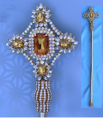 Imperial Rhinestone Gold Light Amber Yellow Scepter