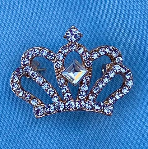 Rhinestone Crown Brooch Pin CrownDesigners