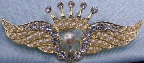 Victorian Angel Rhinestone Crown Pin - CrownDesigners