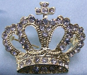 Camelia Rhinestone Crown Brooch - CrownDesigners