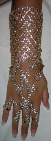 The Queen Nefertiti High Priestess Arm Rhinestone GOLD Bracelet - CrownDesigners