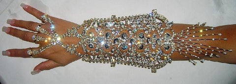 Rhinestone Rio Gold Carnaval Arm Bracelet - CrownDesigners