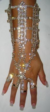 Nefertiti Rhinestone Gold Arm Bracelet BRACELETS