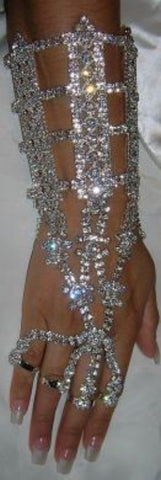 NEFERTITI Rhinestone SILVER arm bracelet - CrownDesigners