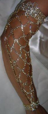 QUEEN OF THE NILE Rhinestone Gold arm bracelet - CrownDesigners