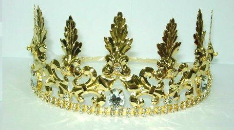 Lancaster Gold Adjustable Unisex Crown Tiara - CrownDesigners