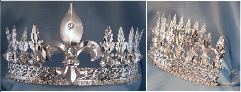 Lancaster Silver  Adjustable Unisex Crown Tiara - CrownDesigners