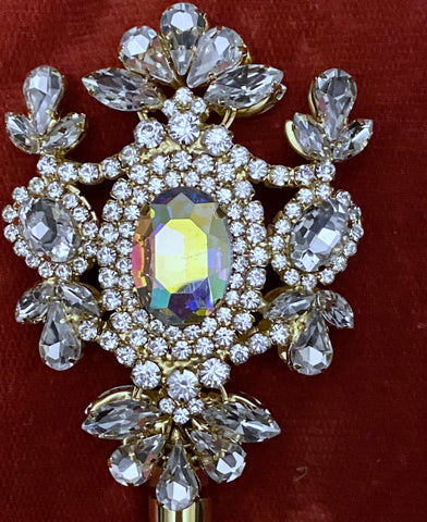 Russian Imperial  Dynasty Palace Gold  Clear with AB Rhinestone Scepter