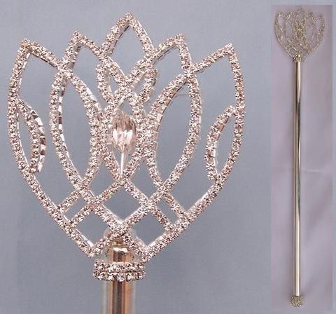 Imperial Rhinestone Silver Scepter - CrownDesigners