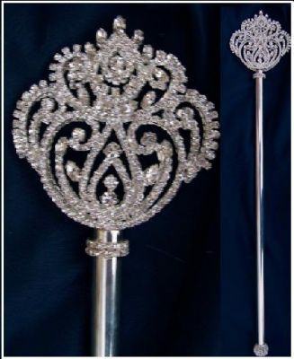 Imperial Rhinestone Silver Scepter - CrownDesigners