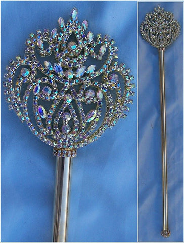 Imperial Rhinestone Gold Aurora Borealis Scepter - CrownDesigners