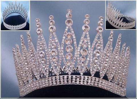 Queen of The 7 Seas RHINESTONE BEAUTY PAGEANT RHINESTONE FULL SILVER - CrownDesigners