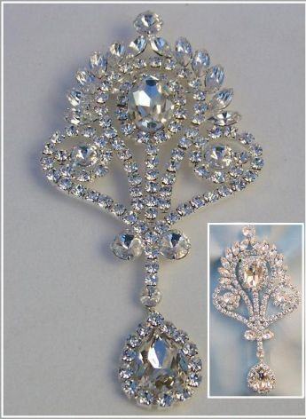 Deauville Beauty Pageant Queen Princess Rhinestone Brooch - CrownDesigners