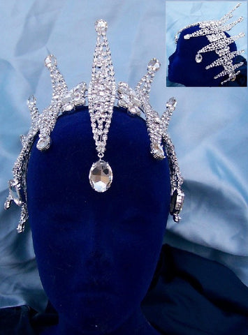 Alexandria Diadem Rhinestones Silver Circlet - CrownDesigners