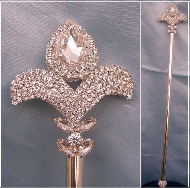 Millenium Rhinestone D'Lis Royal Scepter - CrownDesigners