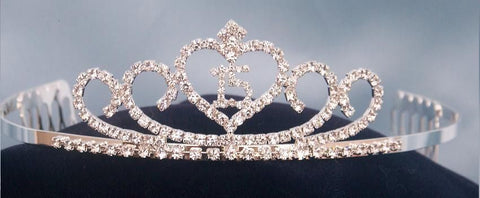 Adelle &quot;Quince&quot; Rhinestone Princess Tiara - CrownDesigners