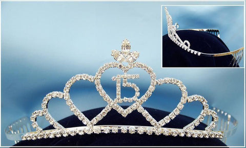 Sally &quot;Quince&quot; Rhinestone Princess Tiara - CrownDesigners