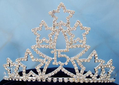 Starry Night &quot;Quince&quot;/Sweet 16&quot; Princess Rhinestone Tiara - CrownDesigners