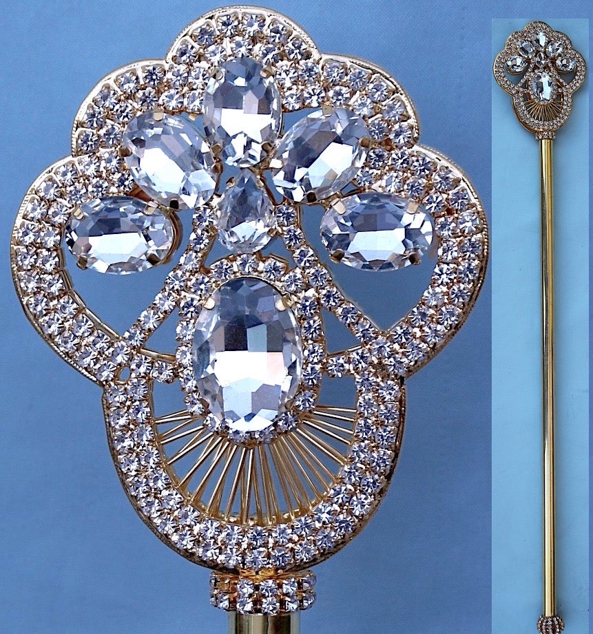 Charlotte Amalie Gold Rhinestone Scepter