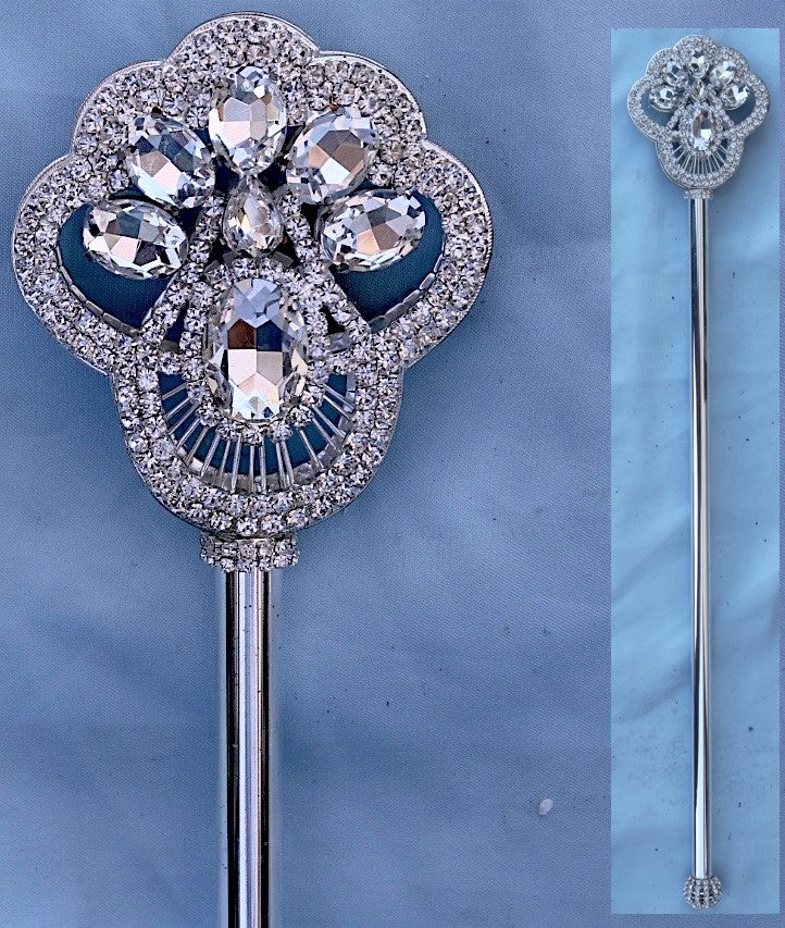 Charlotte Amalie Silver Rhinestone Scepter
