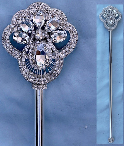Charlotte Amalie Silver Rhinestone Scepter