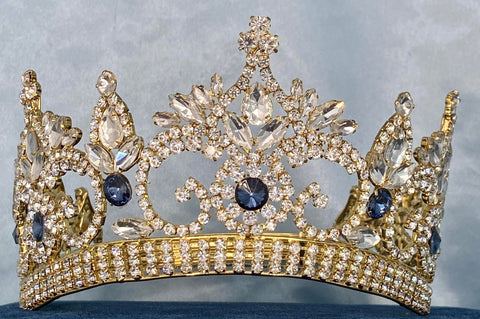Continental Premium Gold Blue Mountain Contoured Crown Tiara