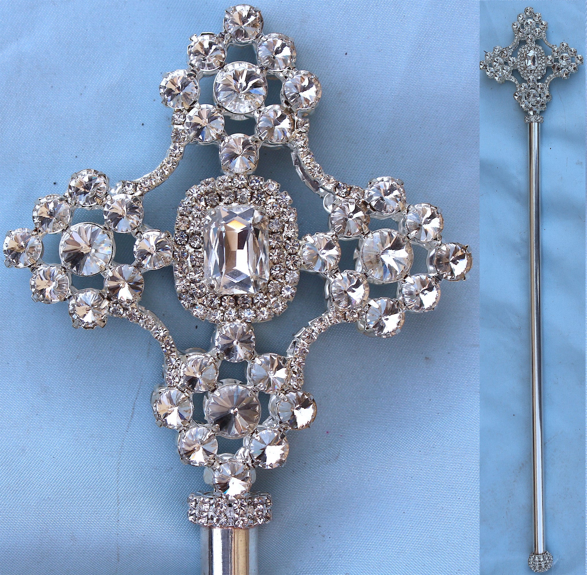 Empire Regal Rhinestone Silver Scepter