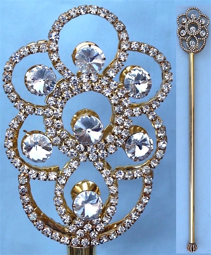 Halifax Gold Rhinestone Queen Princess King Scepter