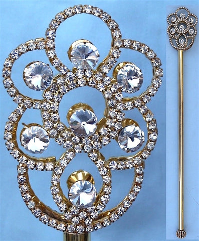 Halifax Gold Rhinestone Queen Princess King Scepter