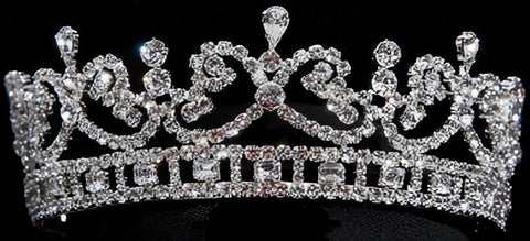 Imperial Rhinestone Crown Bridal Tiara