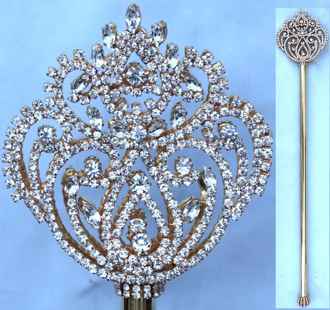 Imperial Rhinestone Gold Scepter