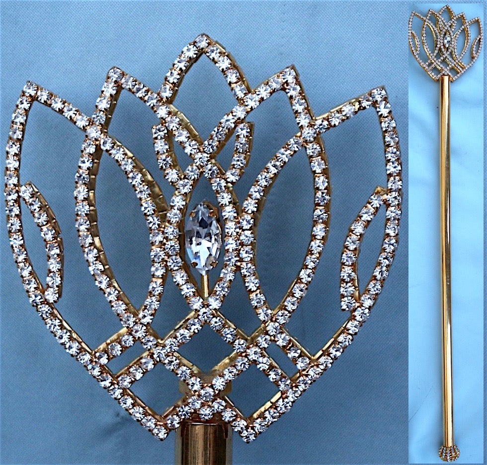 Imperial Rhinestone Gold Scepter