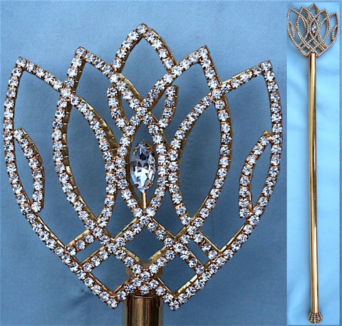 Imperial Rhinestone Gold Scepter
