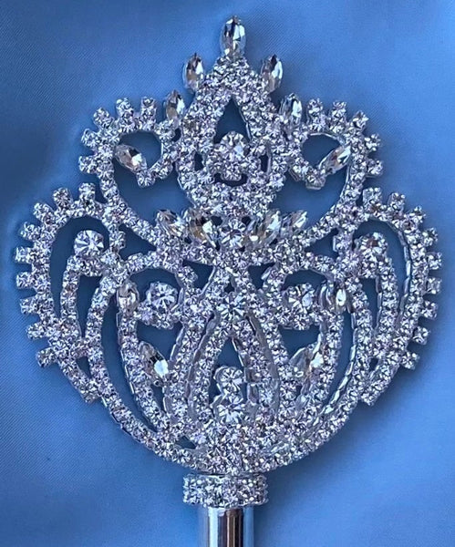 Imperial Rhinestone Silver Scepter