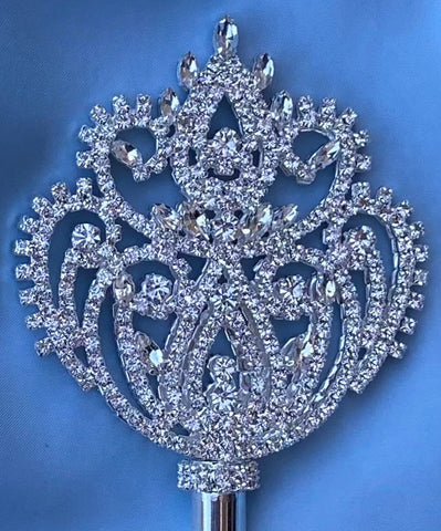Imperial Rhinestone Silver Scepter