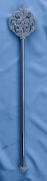 Imperial Rhinestone Silver Scepter