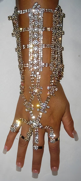 Nefertiti Rhinestone Gold Arm Bracelet BRACELETS