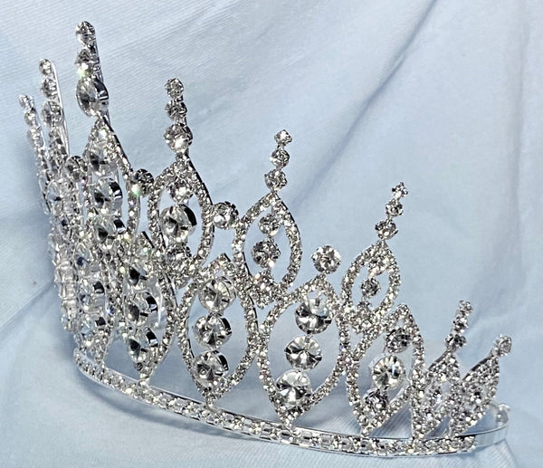 Queen of The 7 Seas Rhinestone Adjustable Crown Tiara