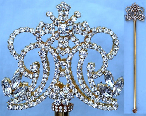Rhinestone Imperial Rhinestone Gold scepter THE VALERIA