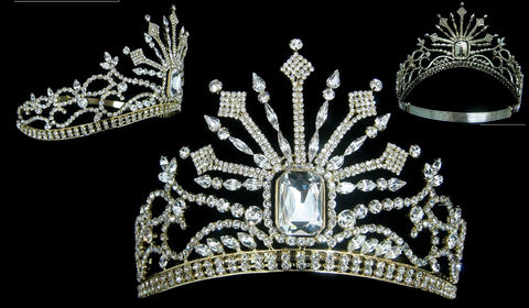 Russian Palace Imperial Rhinestone controured Gold crown