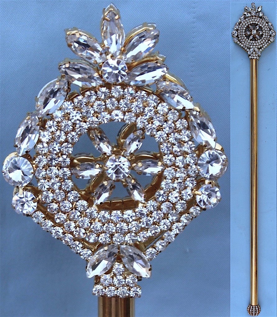 The Vanderbilt Dynasty Gold Vanderbilt Rhinestone Scepter